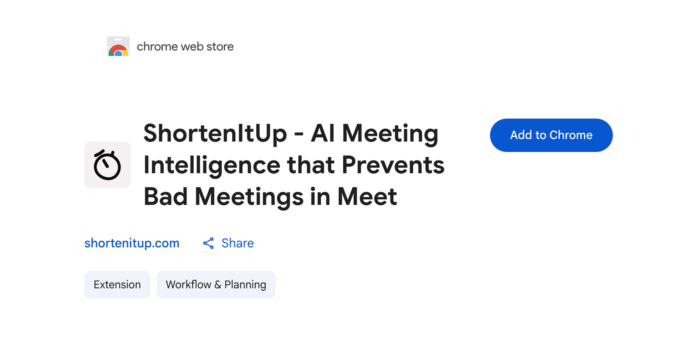 ShortenItUp Chrome extension — Install step